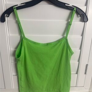 SKIMS Green Fitted Camisole Top